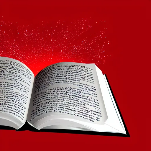 Image similar to 2 dimensional, vector, low poly, white fire hovering over an open book icon, red background, cgsociety, artstation