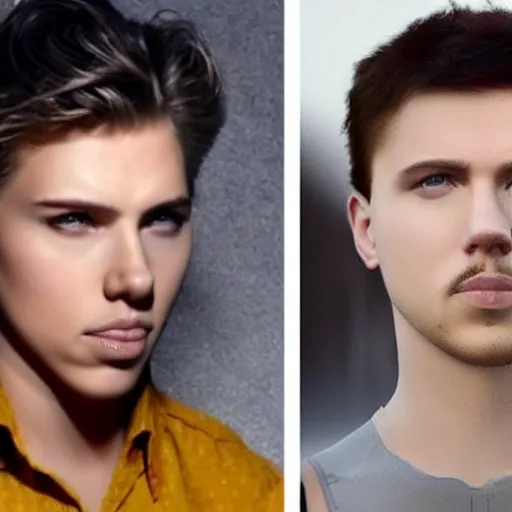 Image similar to male version of scarlett johansson