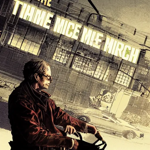 Image similar to The mechanic who fixed people, game poster , Artwork by Akihiko Yoshida, cinematic composition