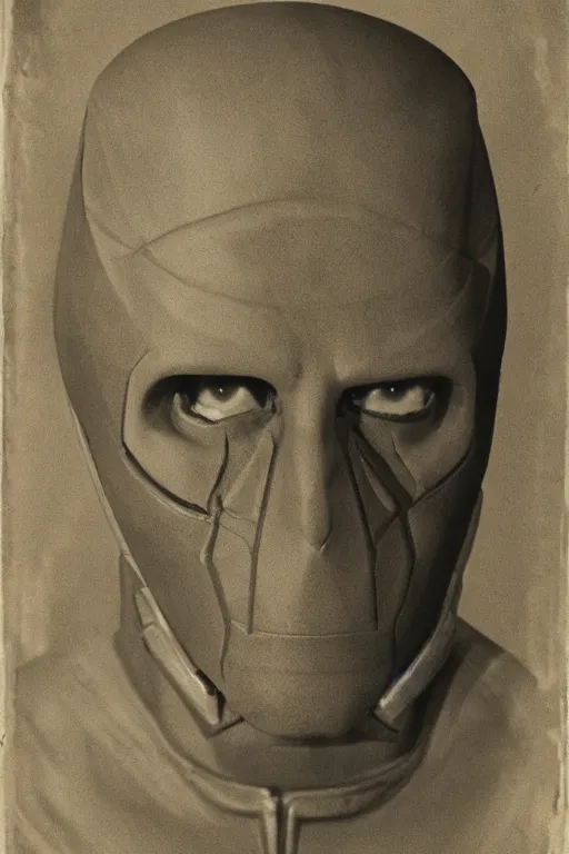 Image similar to hordak, portrait, full body, symmetrical features, silver iodide, 1 8 8 0 photograph, sepia tone, aged paper, sergio leone, master prime lenses, cinematic