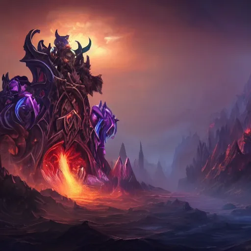 Image similar to a beautiful landscape of orgrimmar, an amazing splashscreen artwork, splash art, natural light, elegant, photorealistic facial features, intricate, fantasy, detailed face, atmospheric lighting, anamorphic lens flare, cinematic lighting, league of legends splash art, hd wallpaper, ultra high details by greg rutkowski