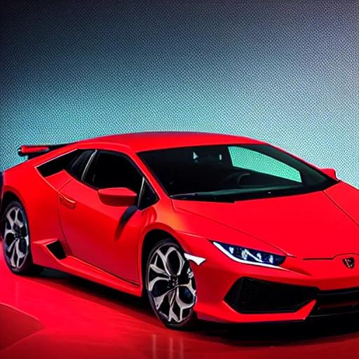 Image similar to a honda civic in the shape of lamborghini huracan car on stage - w 1 0 2 4