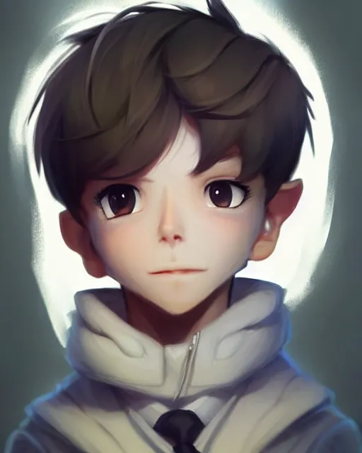 Image similar to character concept art of a cute young male anthropomorphic furry | | adorable nuzzler, key visual, realistic shaded perfect face, fine details by stanley artgerm lau, wlop, rossdraws, james jean, andrei riabovitchev, marc simonetti, and sakimichan, trending on weasyl