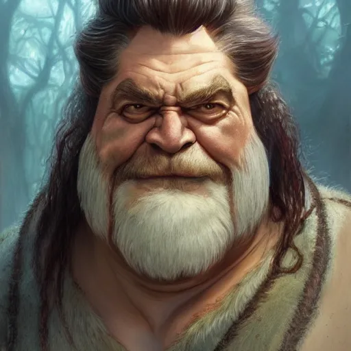 Prompt: a muscular clothed troll who is a groundskeeper, similar to Hagrid, D&D, fantasy, intricate, cinematic lighting, highly detailed, digital painting, artstation, concept art, smooth, sharp focus, illustration, art by Artgerm and Greg Rutkowski and Alphonse Mucha