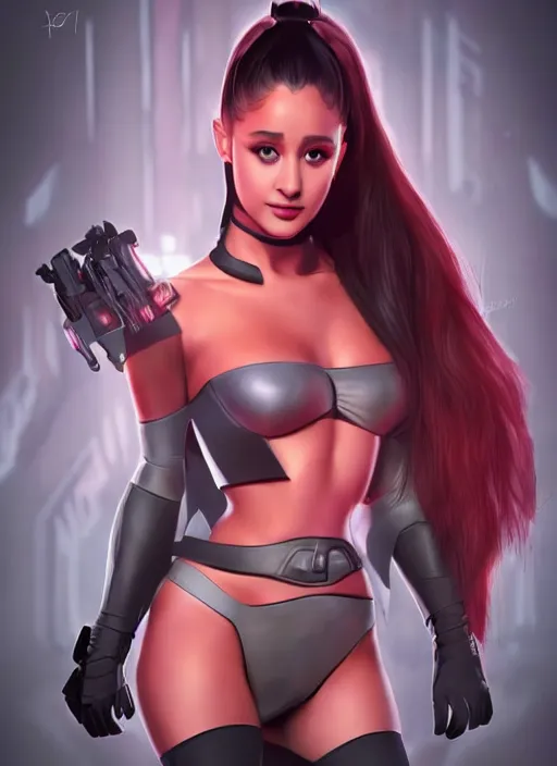 Prompt: Ariana Grande as an evil Sith lord trained by Darth Vader. Star Wars, artstation, Octane Render, photo realism character art by Artgerm