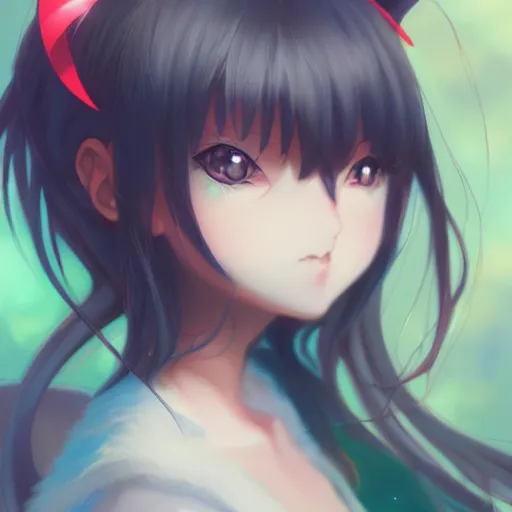 Prompt: anime portrait of a cat girl as an anime girl by Stanley Artgerm Lau, WLOP, Rossdraws, James Jean, Andrei Riabovitchev, Marc Simonetti, and Sakimichan, trending on artstation