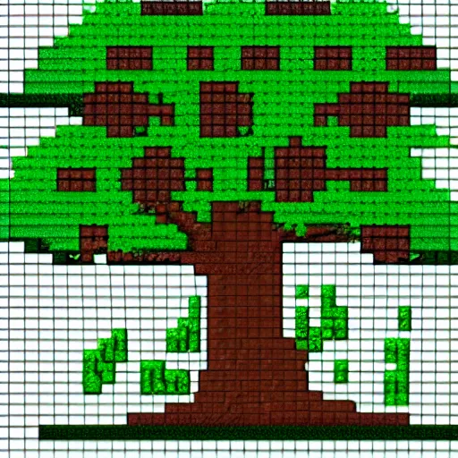 Prompt: big green tree, in the style of pixelart, 8-bit, 16-bit, snes
