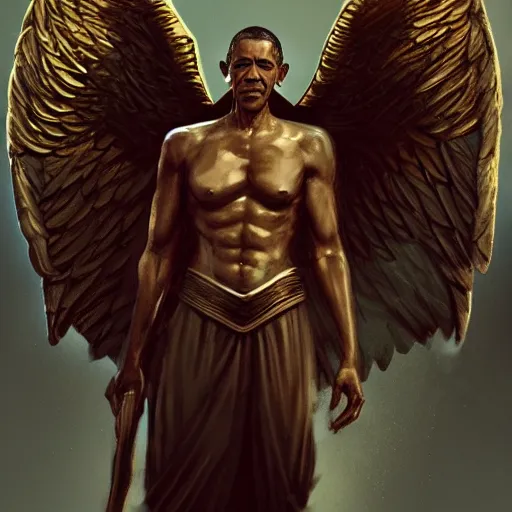 Prompt: Obama angel, highly detailed, excellent composition, cinematic concept art, dramatic lighting, trending on ArtStation