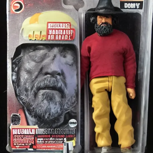 Image similar to action figure of a sleepy hobo