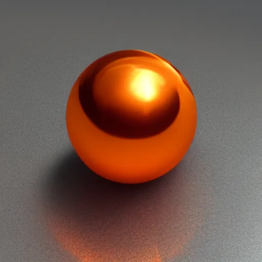 Image similar to a crystal orange sitting on a countertop, cycles 3 d render, octane, 4 k, caustics, unreal engine