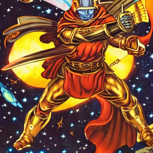 Image similar to navigator the cosmic warrior