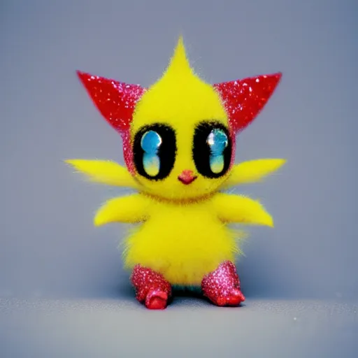 Prompt: a pichu made out of glitter and stardust, ultra detailed, cinestill 8 0 0