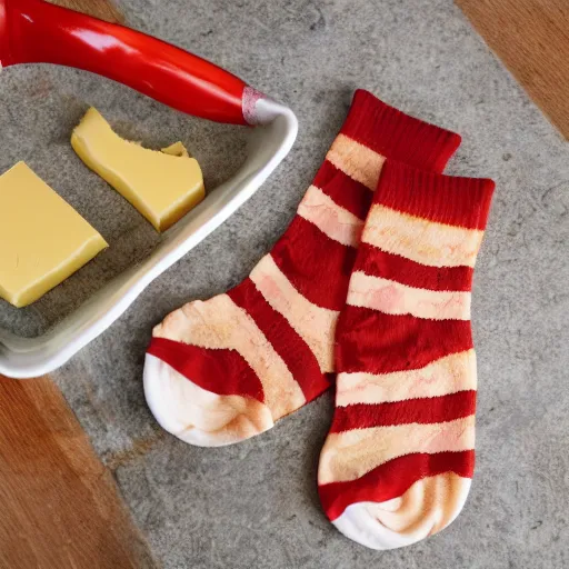 Image similar to bacon cheese socks