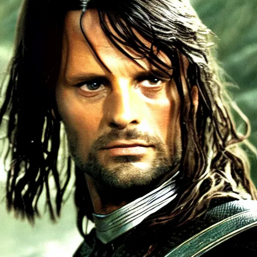 Prompt: A still of Aragorn on Star Trek, sharp focus, high quality, 4k