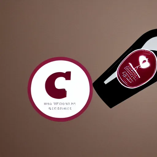 Prompt: logo with a wine bottle