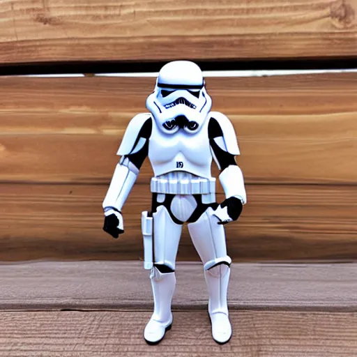 Image similar to yannic kilcher cosplay translucent subsurface scattering stormtrooper, stop motion vinyl action figure, plastic, toy, butcher billy style