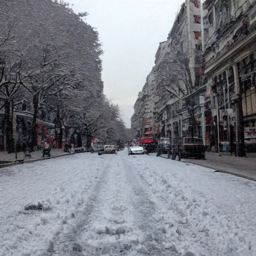 Image similar to Buenos Aires with snow