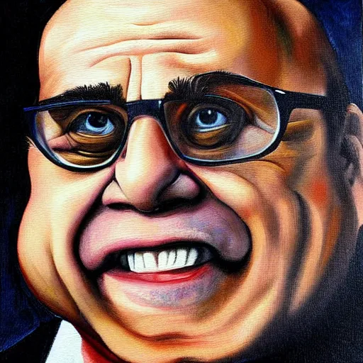 Prompt: Danny Devito painting by Anthony-Voncellinio