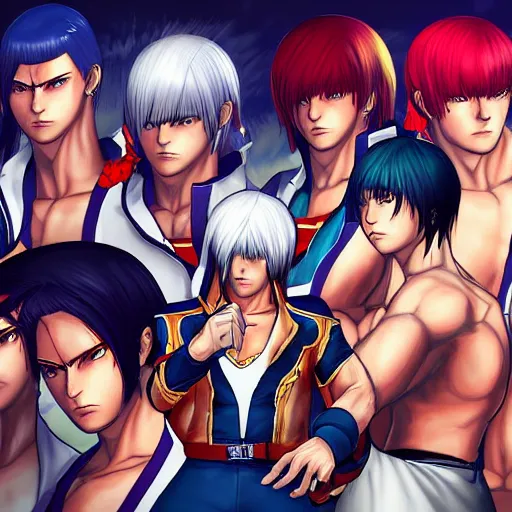 Prompt: digital art of a new the king of fighters medieval character. Kof , trending on art station, hd