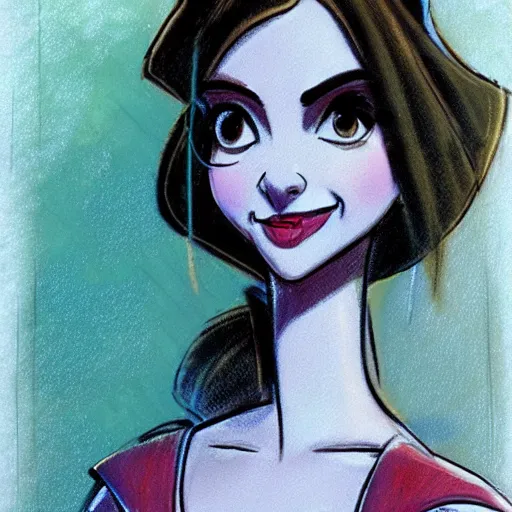 Image similar to milt kahl sketch of victoria justice as princess padme in star wars episode 3