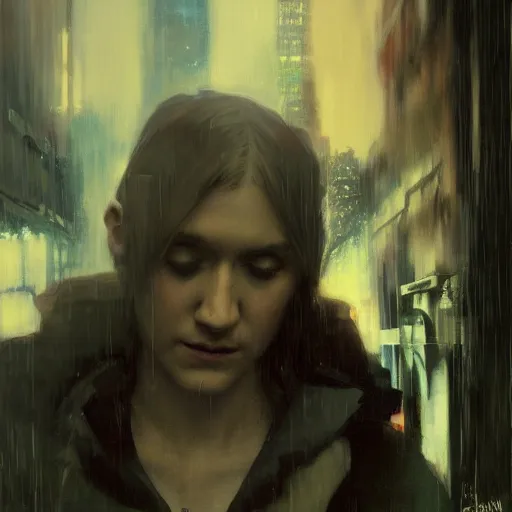 Prompt: bo burnham, hyperrealistic portrait, bladerunner street, art of elysium by jeremy mann and alphonse mucha, fantasy art, photo realistic, dynamic lighting, artstation, poster, volumetric lighting, very detailed face, 4 k, award winning