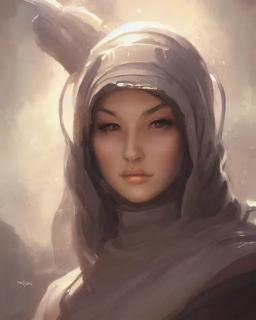 Image similar to head and shoulders portrait of a beautiful female cleric by Stanley Artgerm Lau, WLOP, Rossdraws, frank frazetta, Andrei Riabovitchev, Marc Simonetti, tranding on artstation