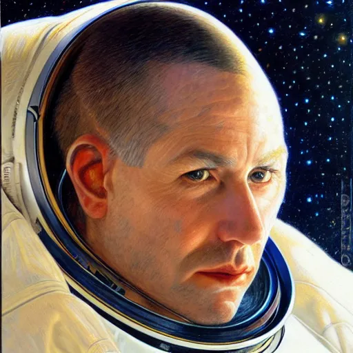 Image similar to full face profile view of Astronaut by Donato Giancola