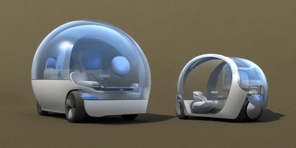 Prompt: Bubble vehicle, product design, concept art