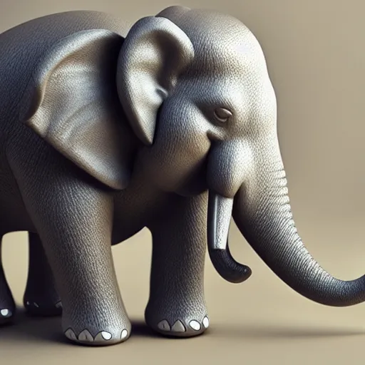 Prompt: ultra - realistic 3 d render of porcelain mother elephant and child elephants infected with flowers, beautiful, elegant