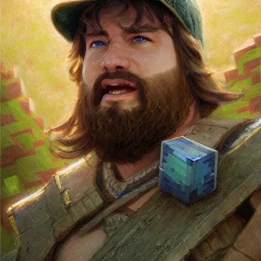 Image similar to Minecraft Steve art by Donato Giancola and Bayard Wu, digital art, trending on artstation, 4k