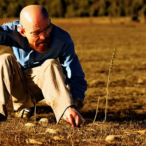 Image similar to walter white eating alfalfa, photography,