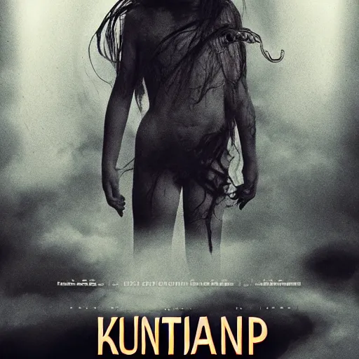 Prompt: horror movie poster called kuntilanak antapani, very detail, unreal engine rendered, blender rendered, photoshop rendered, by hanung bramantyo and joko anwar and stephen spielberg