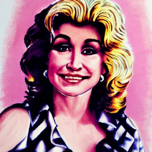 Prompt: young Dolly Parton portrait