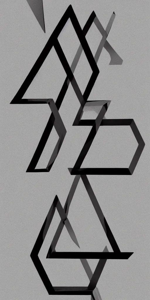 Image similar to Experiment with 2D and 3D design hierarchy and balance abstract concept design, perfect letters, Sindarin language, coherent, Behance, smooth