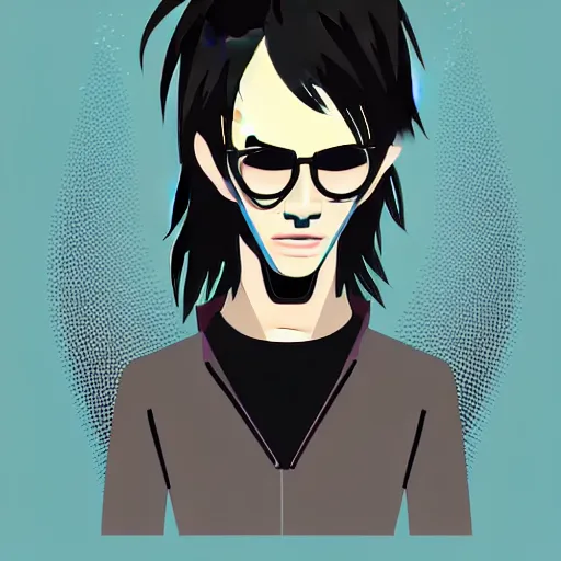 Image similar to 2 d character design, male rock singer, vector art, digital art, portrait, 4 k, 8 k, sharp focus, smooth, illustration, concept art, music artist