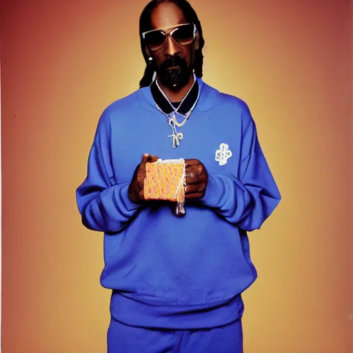 Prompt: Snoop Dogg holding a Kleenex for a 1990s sitcom tv show, Studio Photograph, portrait, C 12.0