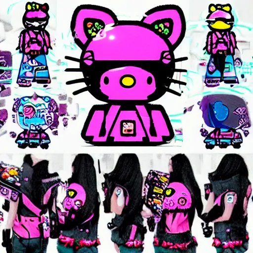 Prompt: cyberpunk hello kitty