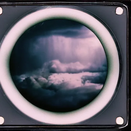 Image similar to a perfect storm, taken on a polaroid camera