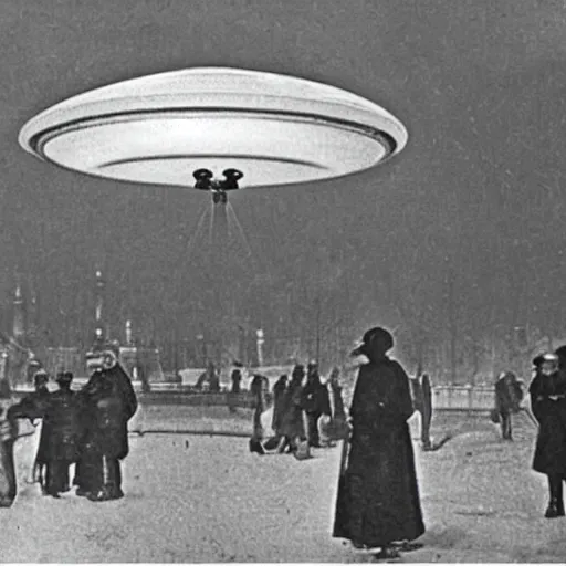 Image similar to an ufo sighting in paris in 1 9 2 0, novelle vague