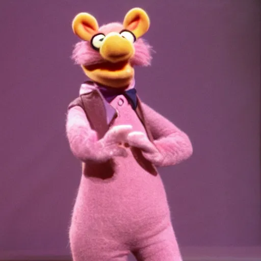 Image similar to the pink panther in the muppet show