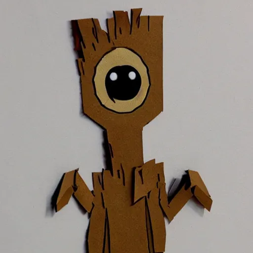 Image similar to cardboard groot