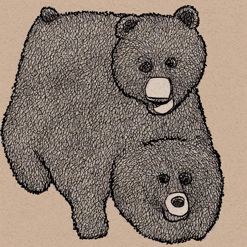 Image similar to cute bear illustration style