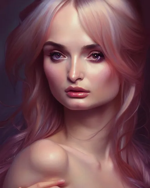 Image similar to beautiful kim petras, perspective, portrait, fantasy, ultra detailed, elegant, intricate, dynamic lighting, hyperrealism, digital art, digital painting, artstation, wlop, sharp focus, illustration, art by artgerm and greg rutkowski and alphonse mucha, 8 k