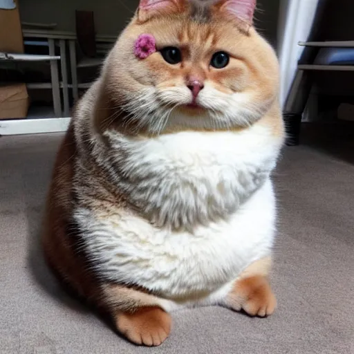 Image similar to extremely obese fat cat,