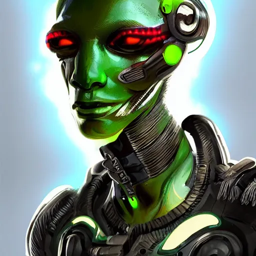 Image similar to Cyborg gecko portrait, artstation