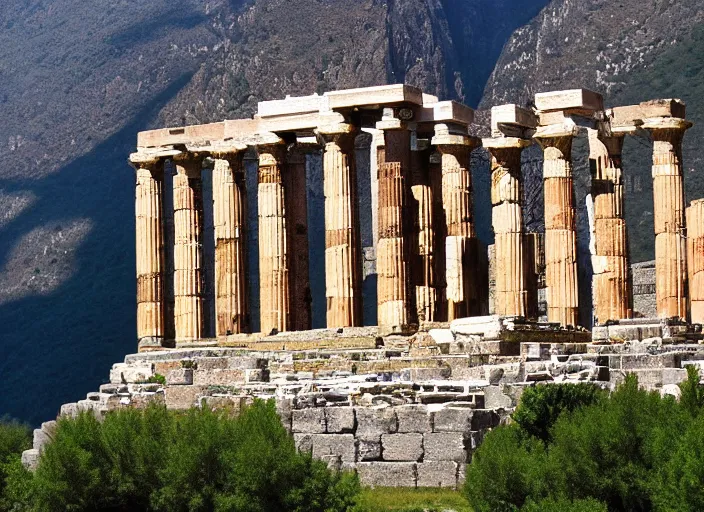 Image similar to the temple of apollo at delphi