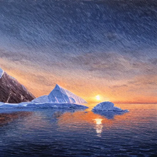 Image similar to Antarctica dynamic lighting, cinematic, establishing shot, extremely high detail, photo realistic, cinematic lighting, oil painting, intricate line drawings, 8k resolution