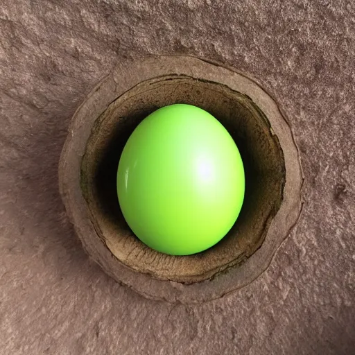Prompt: yoshi egg, outside, detailed photo
