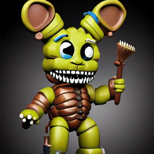 Image similar to Springtrap with Kids, Funko Pop, Product Photo, Realistic, Studio Lighting