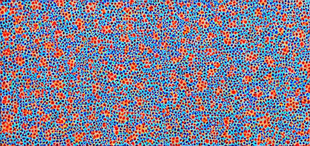 Image similar to morning sun by yayoi kusama